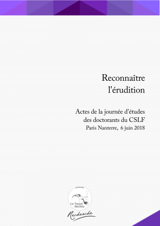 Reconnaître l'érudition