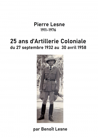 25 ans d'artillerie coloniale