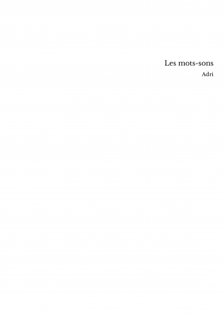 Les mots-sons