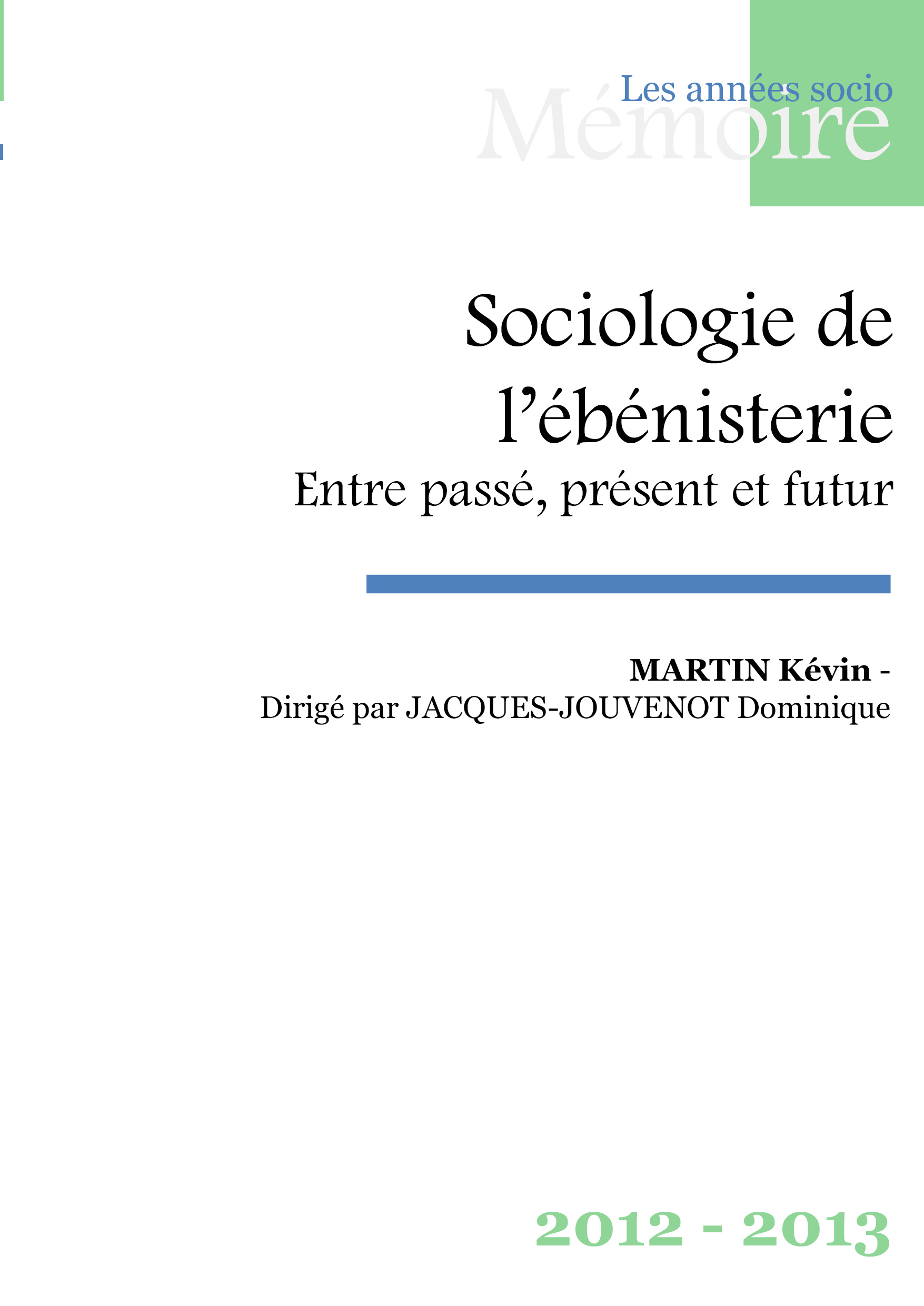 Sociologie de l'ébénisterie