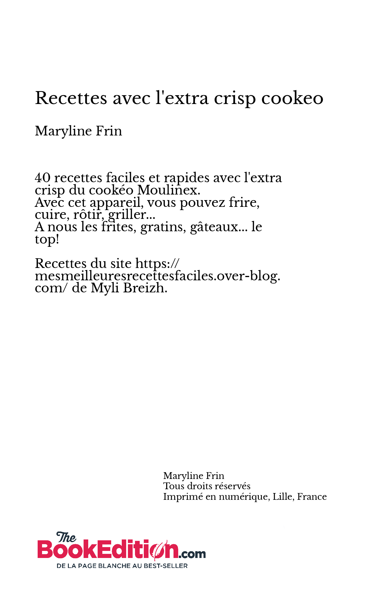 Recettes à l'extra crisp 5 - Maryline Frin