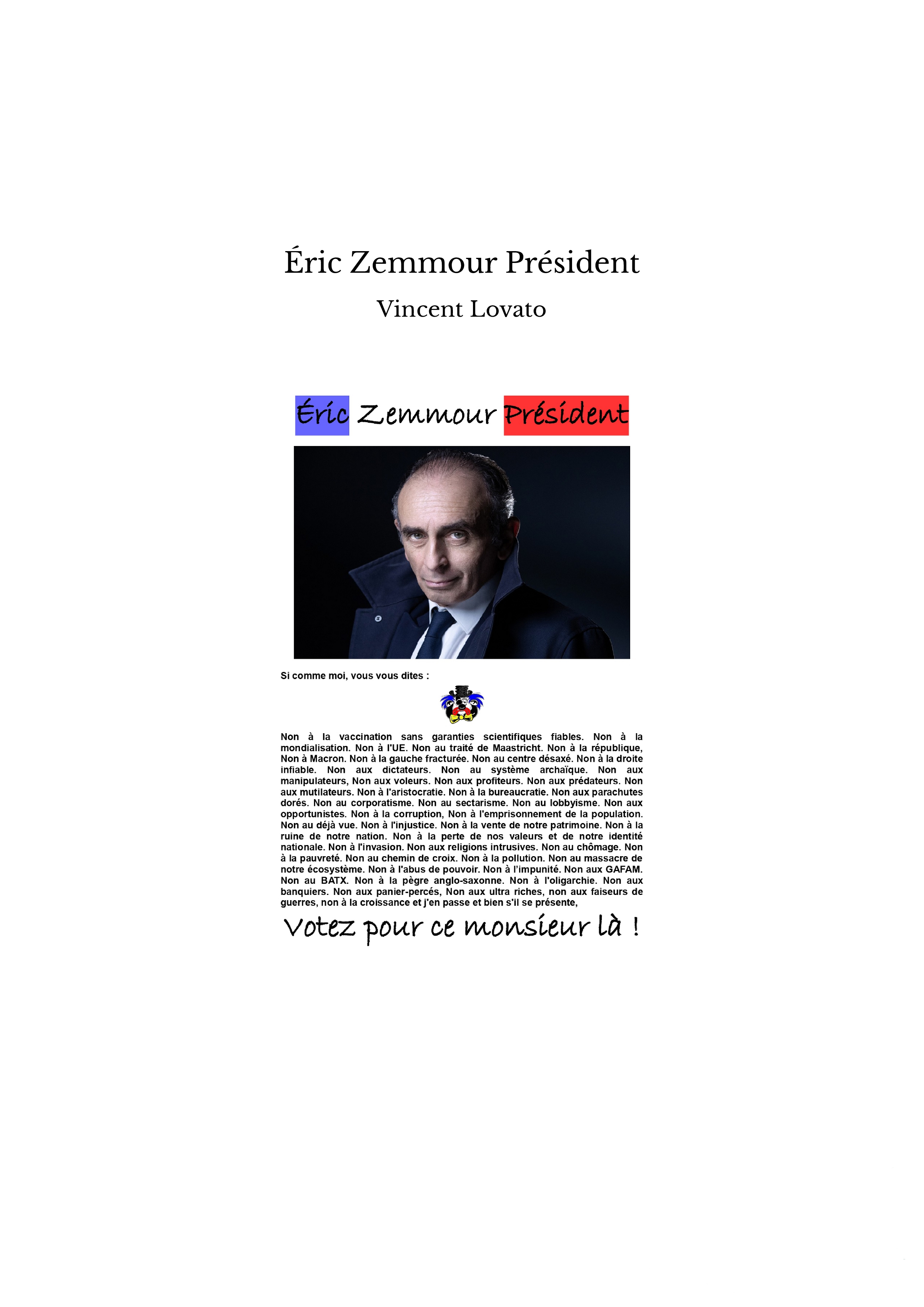 Éric Zemmour Président