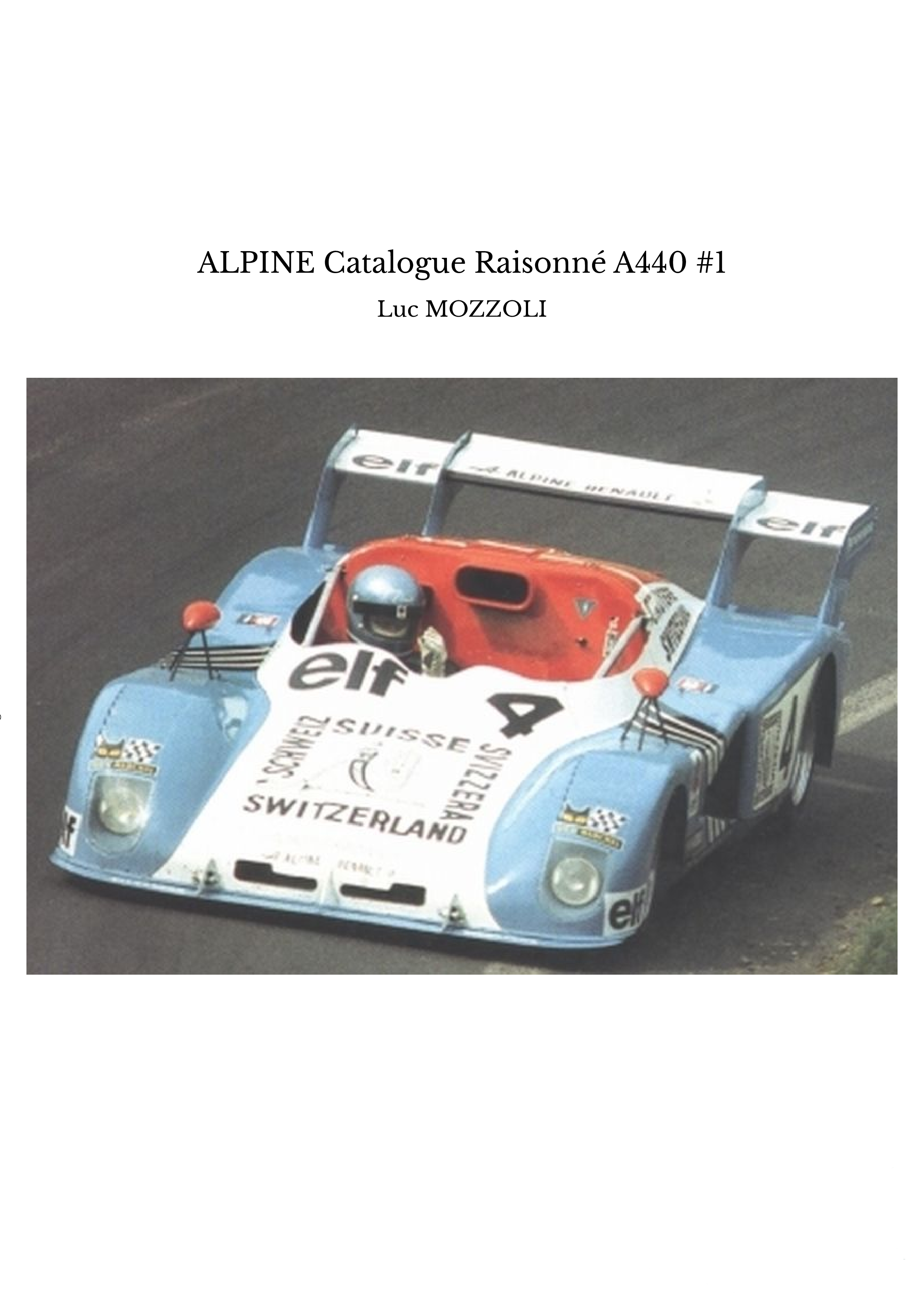 ALPINE Catalogue Raisonné A440 #1