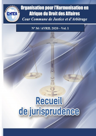 Recueil de jurisprudence n°36, Vol. 1