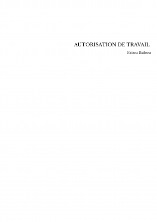 AUTORISATION DE TRAVAIL