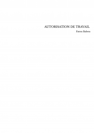 AUTORISATION DE TRAVAIL 