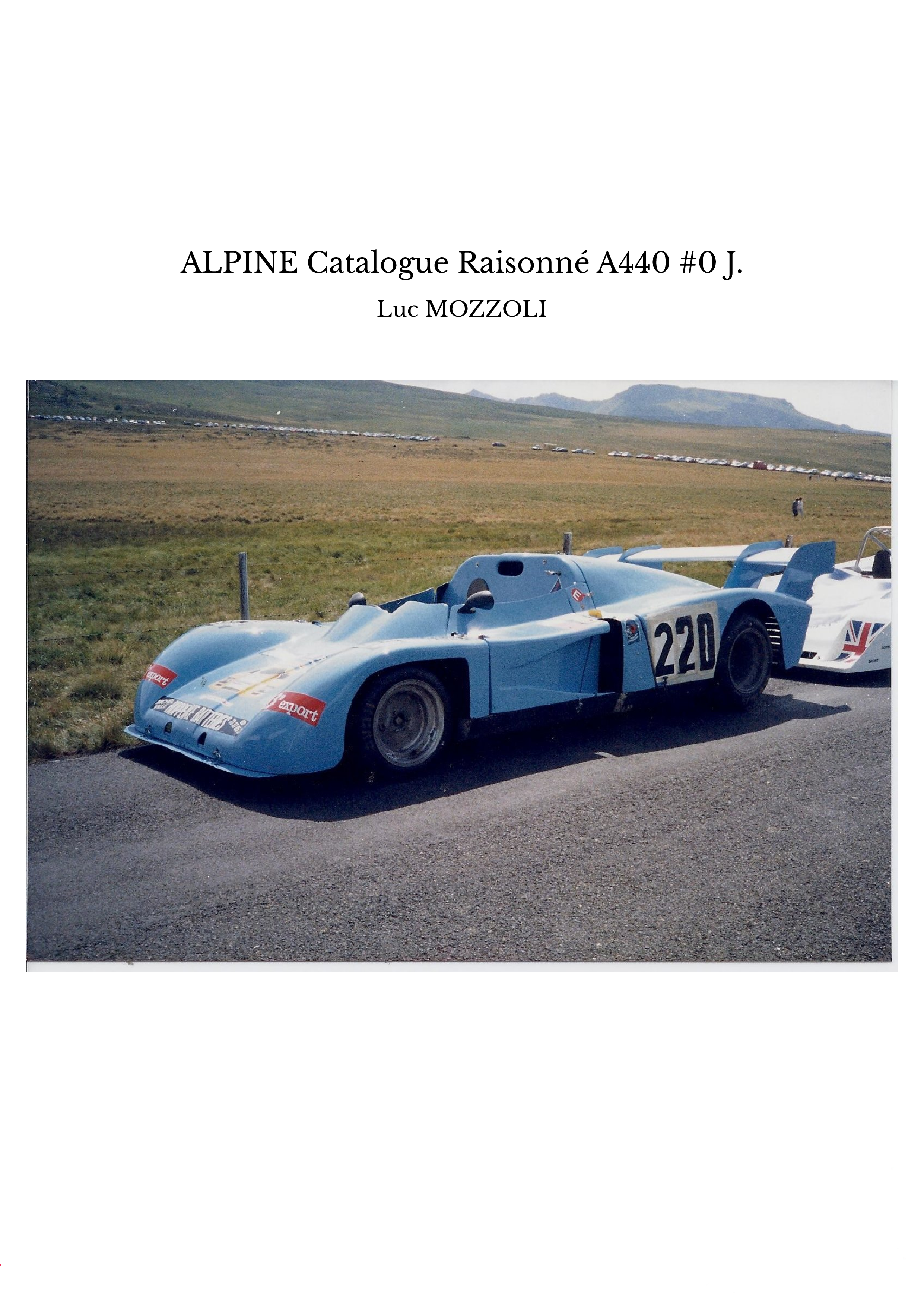 ALPINE Catalogue Raisonné A440 #0 J.