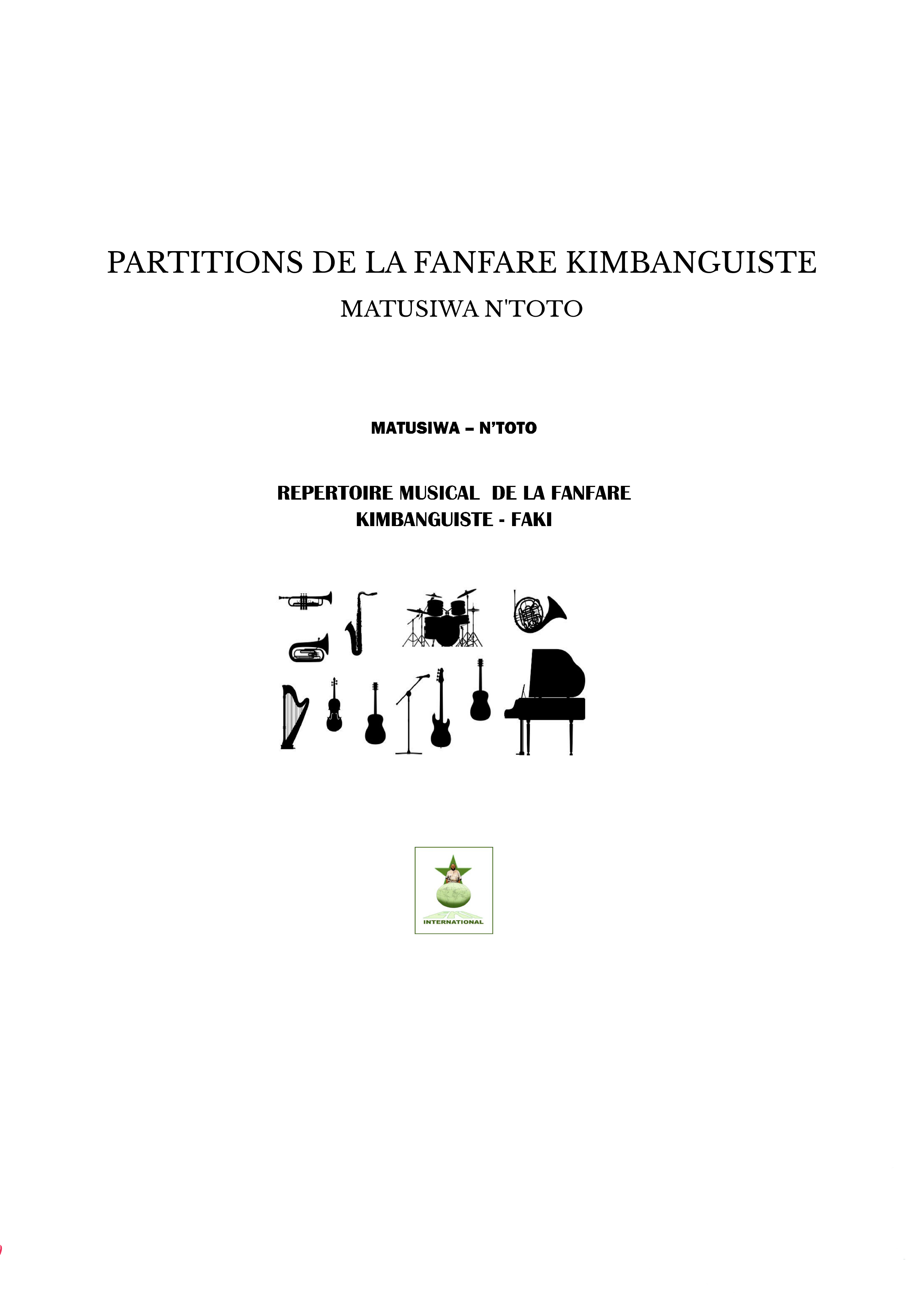 PARTITIONS DE LA FANFARE KIMBANGUISTE