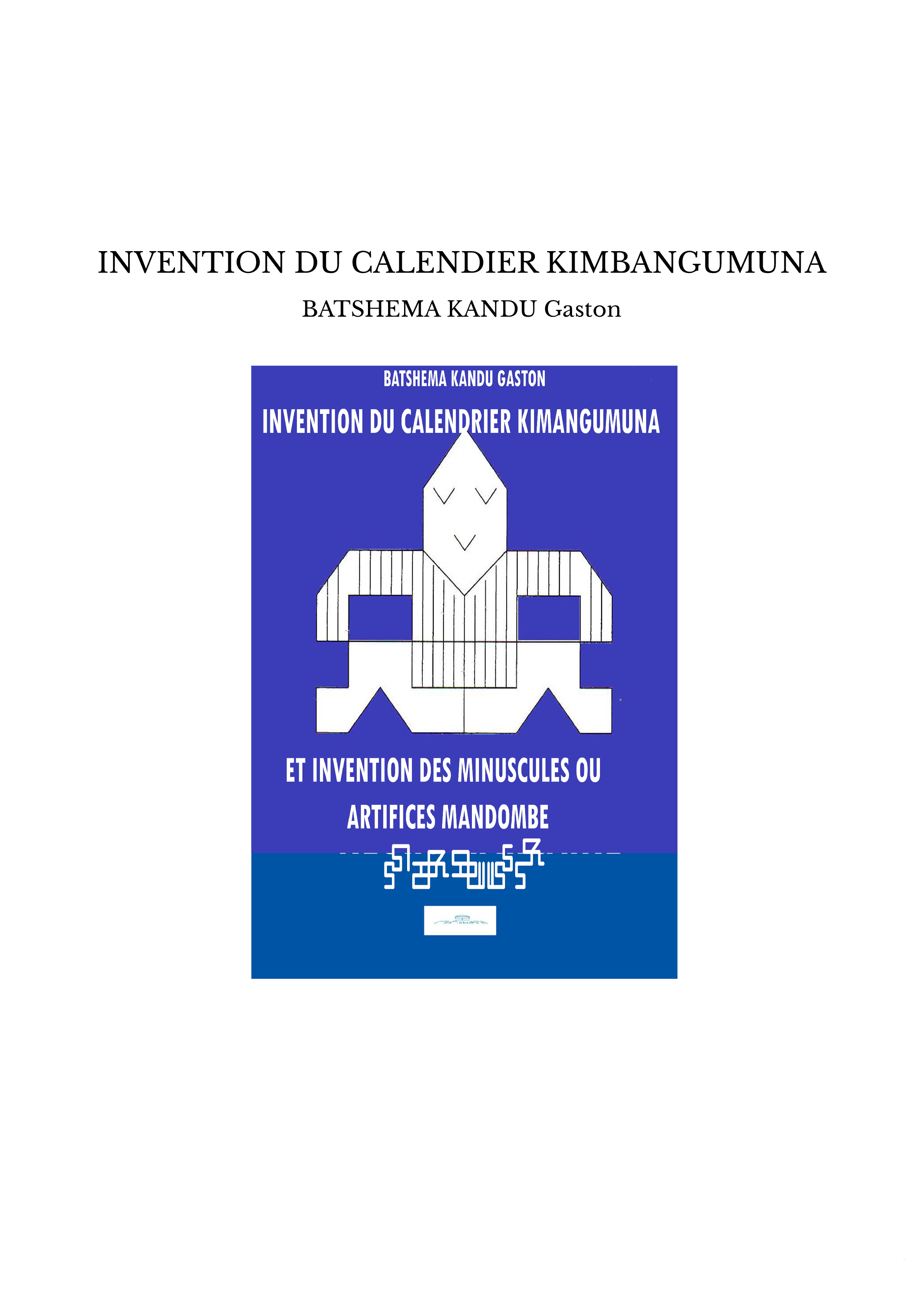 INVENTION DU CALENDIER KIMBANGUMUNA