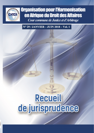 Recueil de Jurisprudence n°29 - vol.1