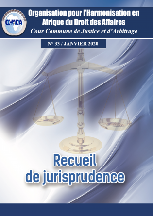 Recueil de Jurisprudence n°33