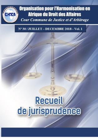 Recueil de jurisprudence n°30, Vol. 1