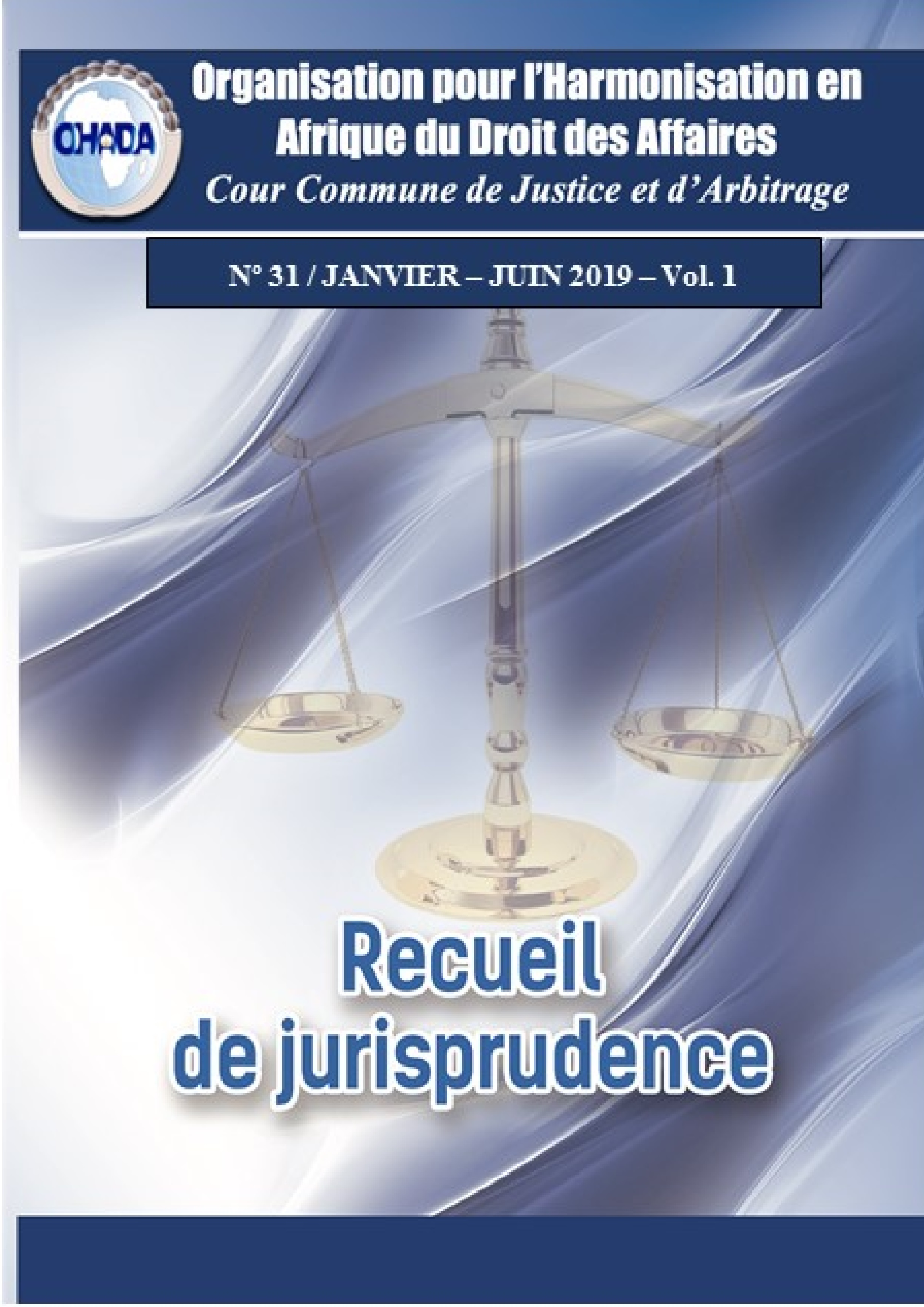Recueil de jurisprudence n°31, Vol. 1
