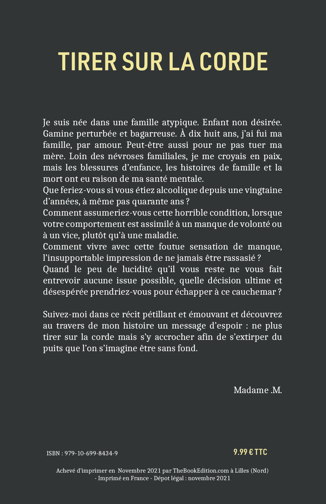 TIRER SUR LA CORDE - ebook (ePub) - Madame M. - Achat ebook