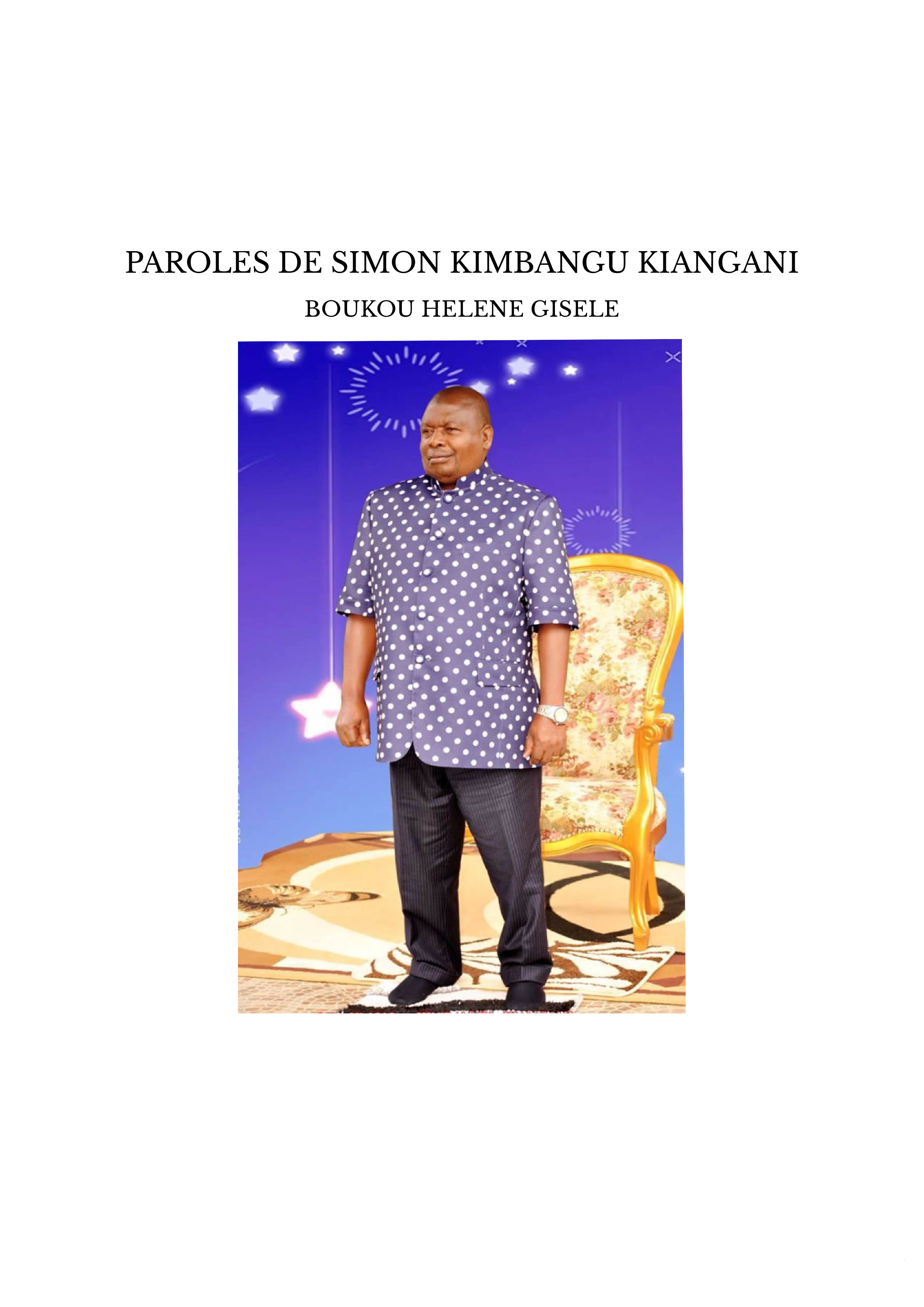 PAROLES DE SIMON KIMBANGU KIANGANI