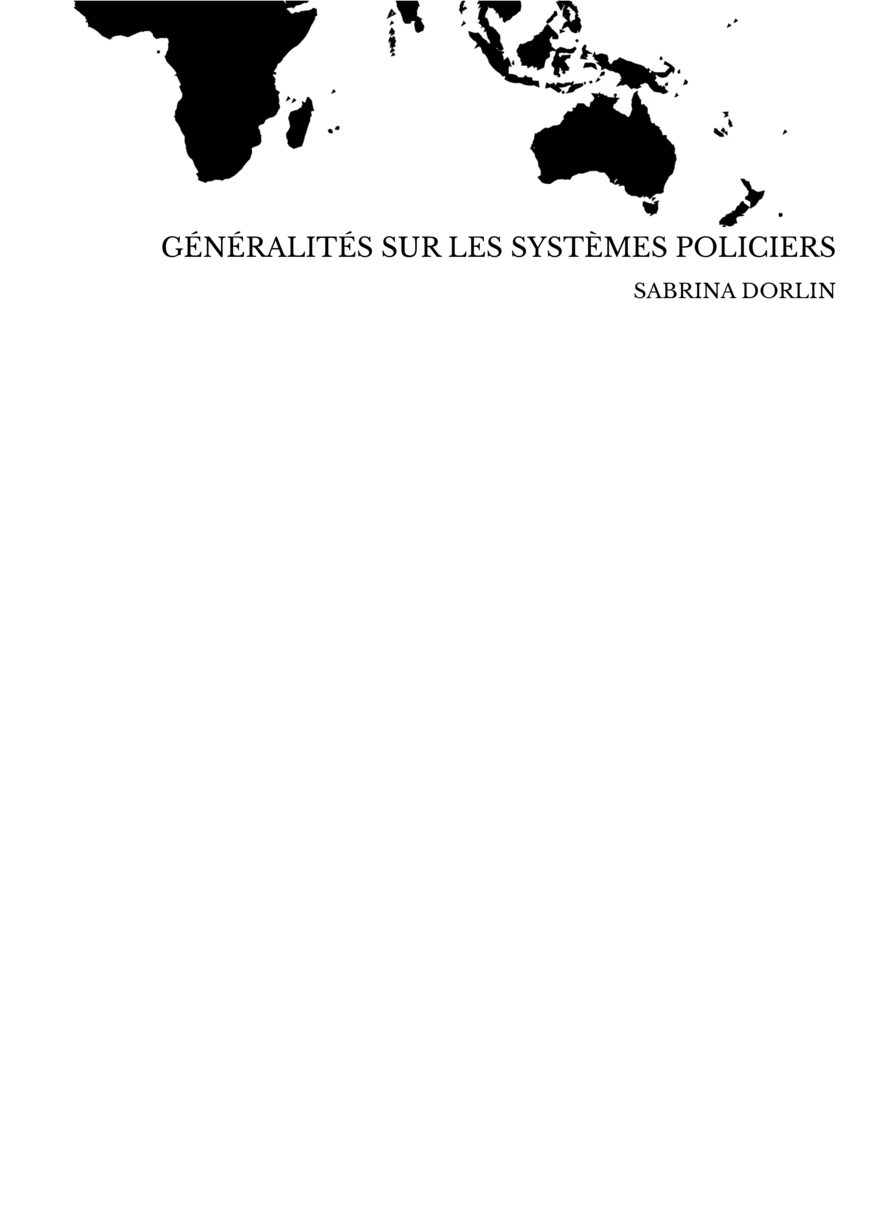 GÉNÉRALITÉS SUR LES SYSTÈMES POLICIERS