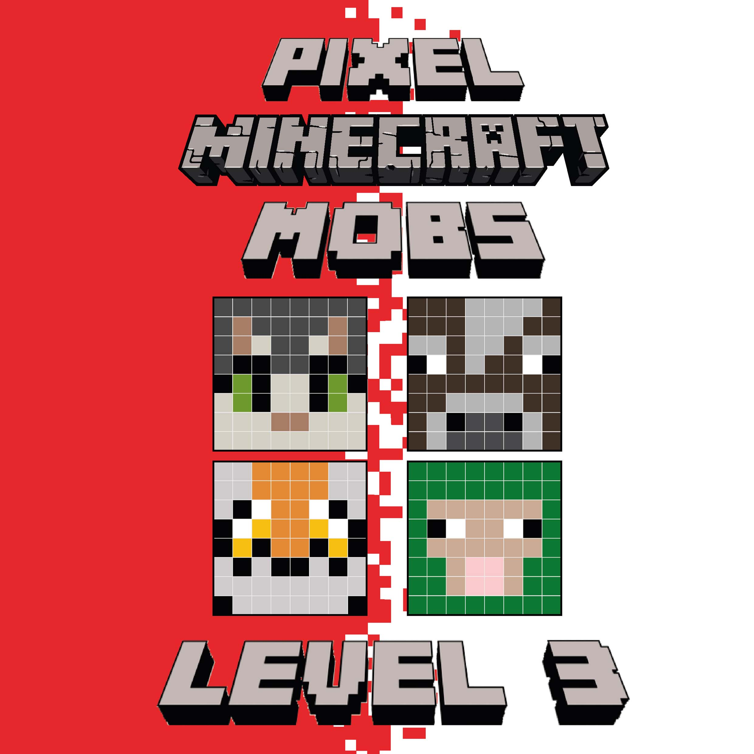 Pixel minecraft mobs level 3