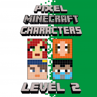 Pixel minecraft characters level 2