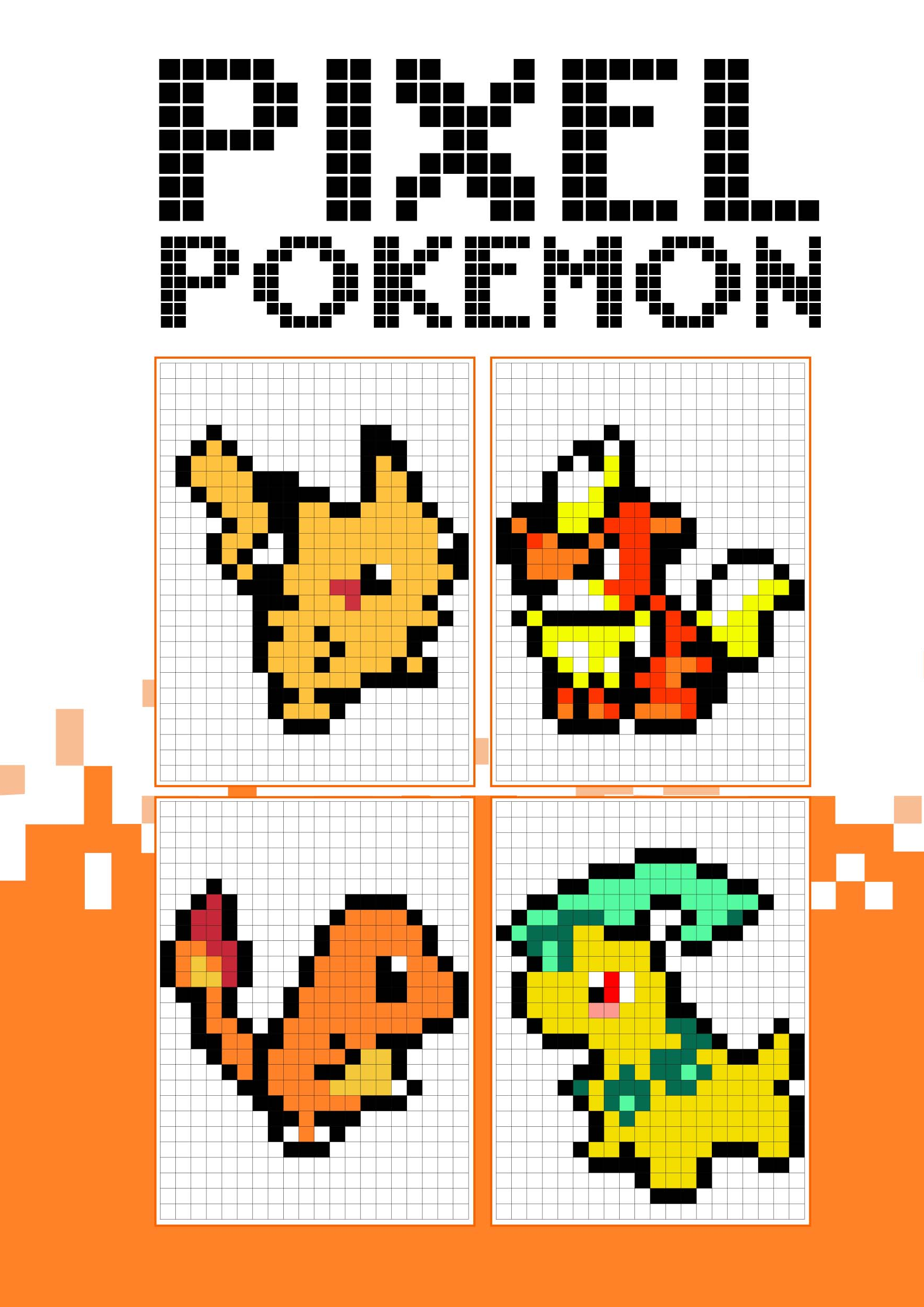 Pixel Dessin Pokemon Pixel Art Facile Pokemon AJIV