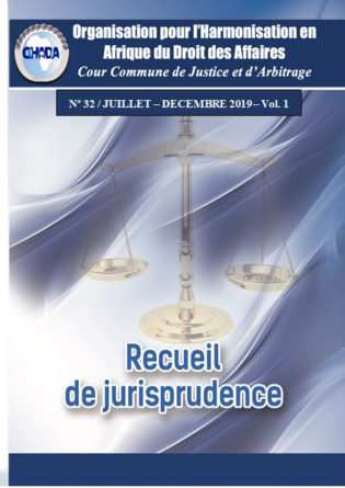 Recueil de jurisprudence N° 32, VOL. 1