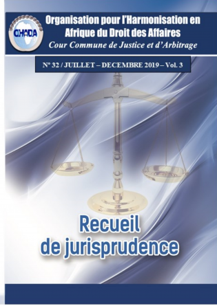 Recueil de jurisprudence N° 32, VOL. 3