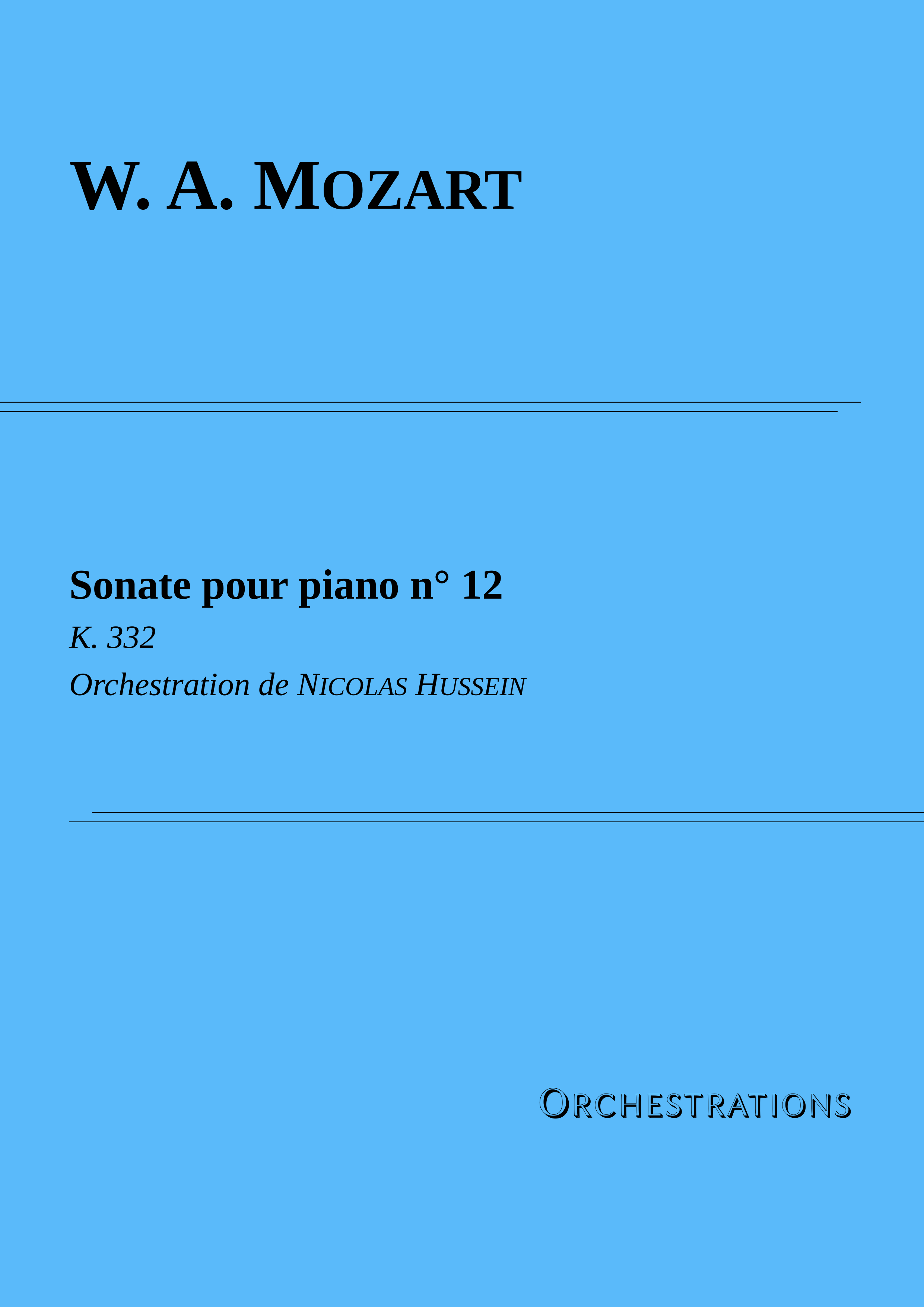 Sonate n° 12 (K. 332) - Orchestration
