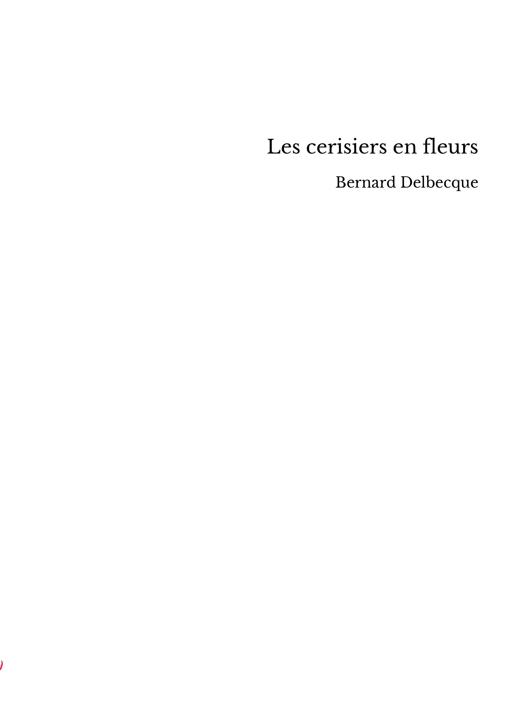 Les cerisiers en fleurs