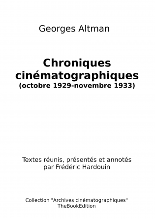 Chroniques cinématographiques 