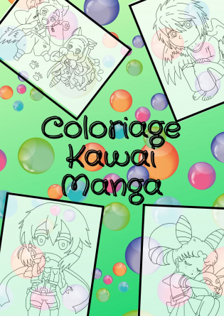 Coloriage Kawai Manga