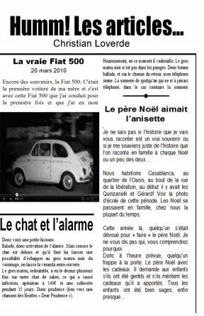 Humm! Les articles