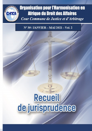 Recueil de jurisprudence N° 39, VOL. 2