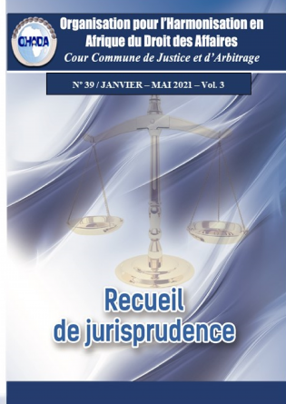 Recueil de jurisprudence N° 39, VOL. 3