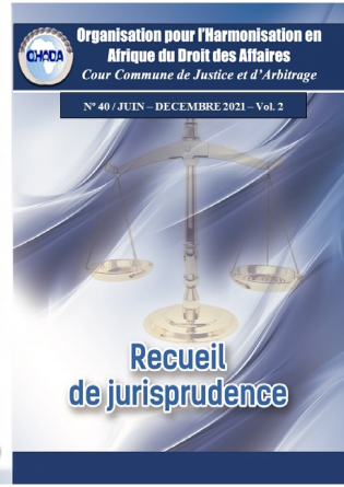 Recueil de jurisprudence N° 40, VOL. 2