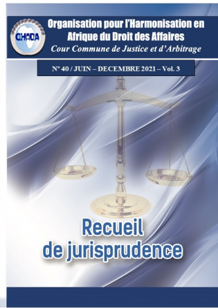 Recueil de jurisprudence N° 40, VOL. 3