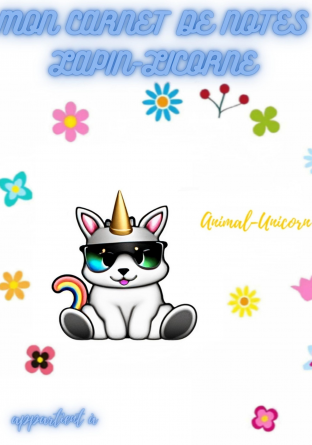 Mon carnet de notes Lapin-Licorne