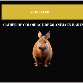 CAHIER DE COLORIAGE 50 ANIMAUX RARES
