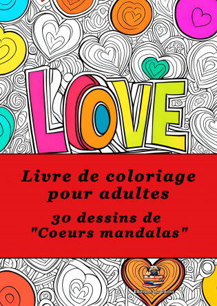 Livre de coloriage "coeurs mandalas"