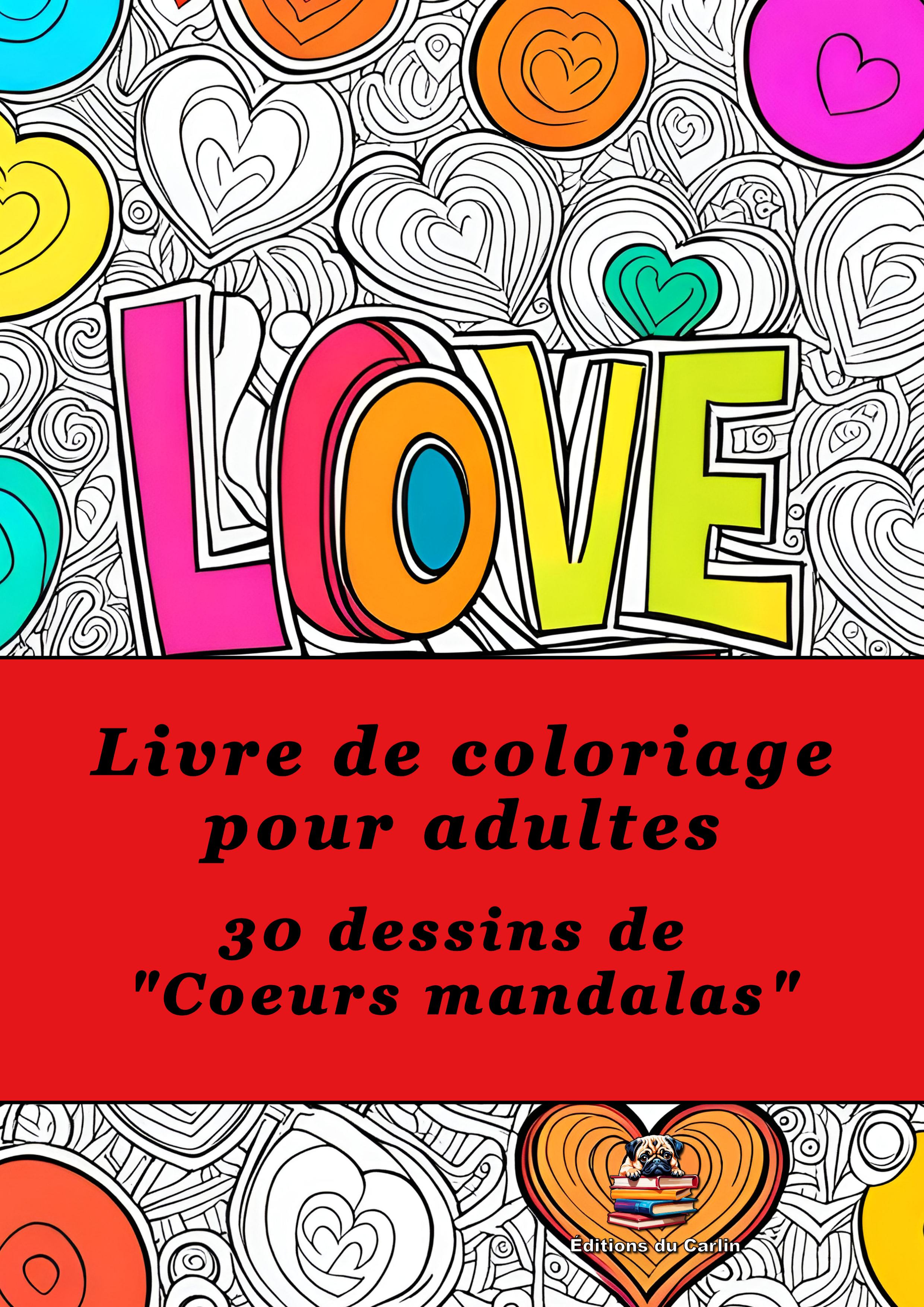Livre de coloriage "coeurs mandalas"