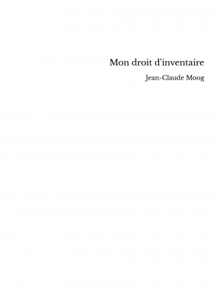 Mon droit d'inventaire