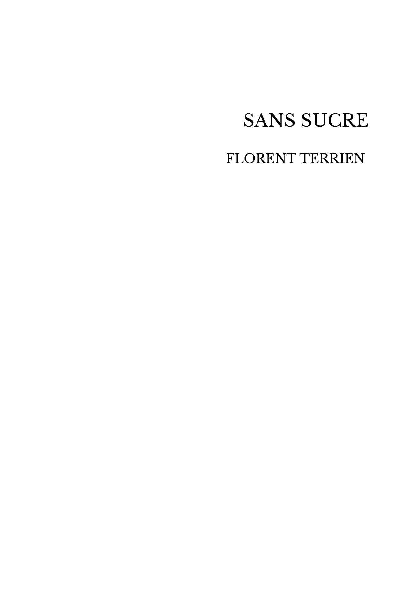 SANS SUCRE