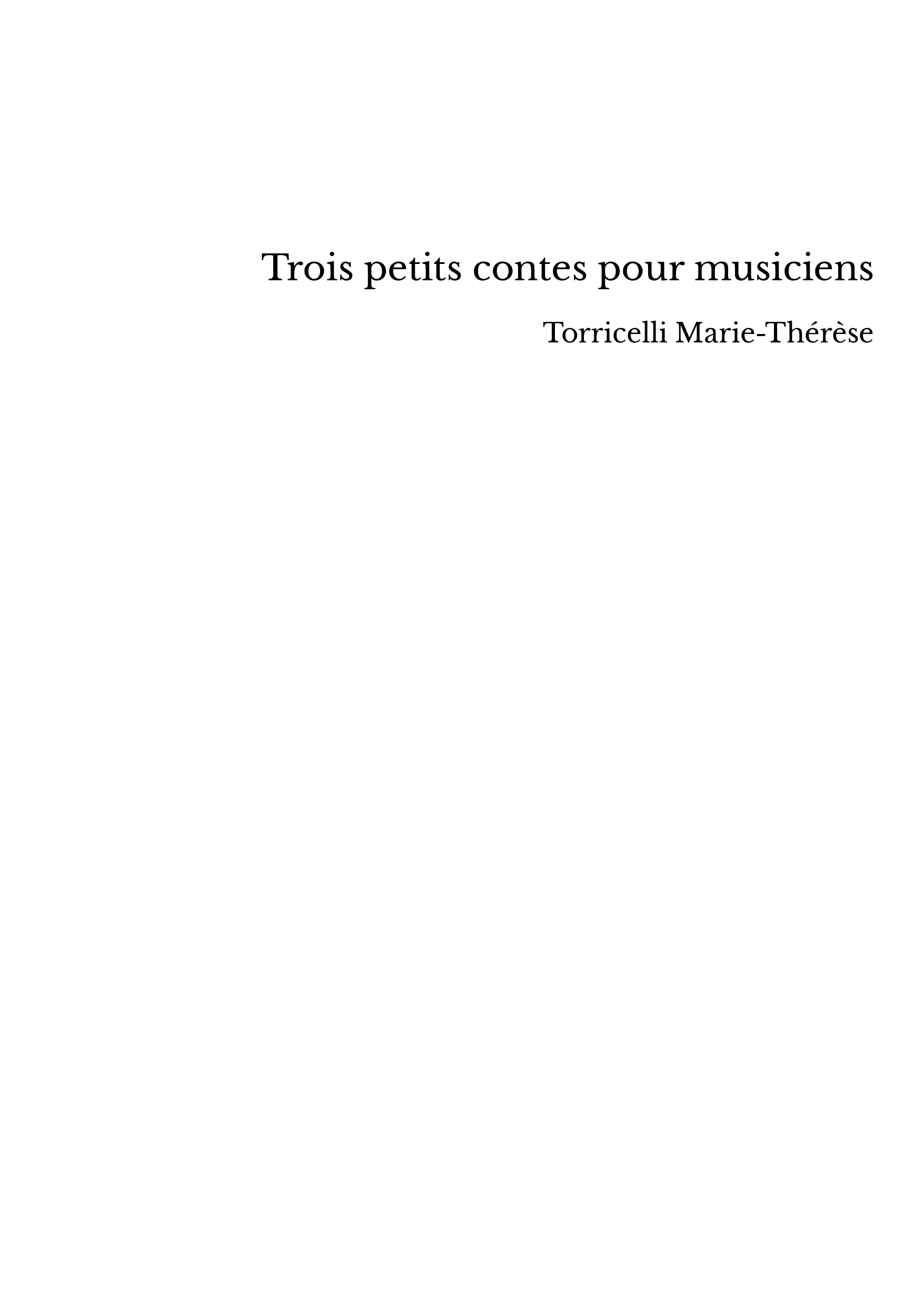 Trois petits contes pour musiciens