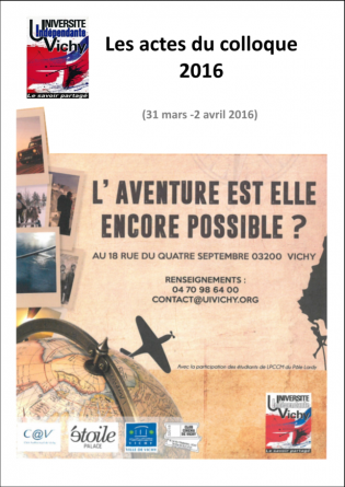 Actes du colloque 2016 : L'aventure !