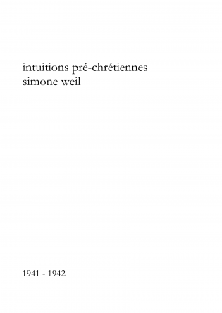 Intuitions pré-chrétiennes