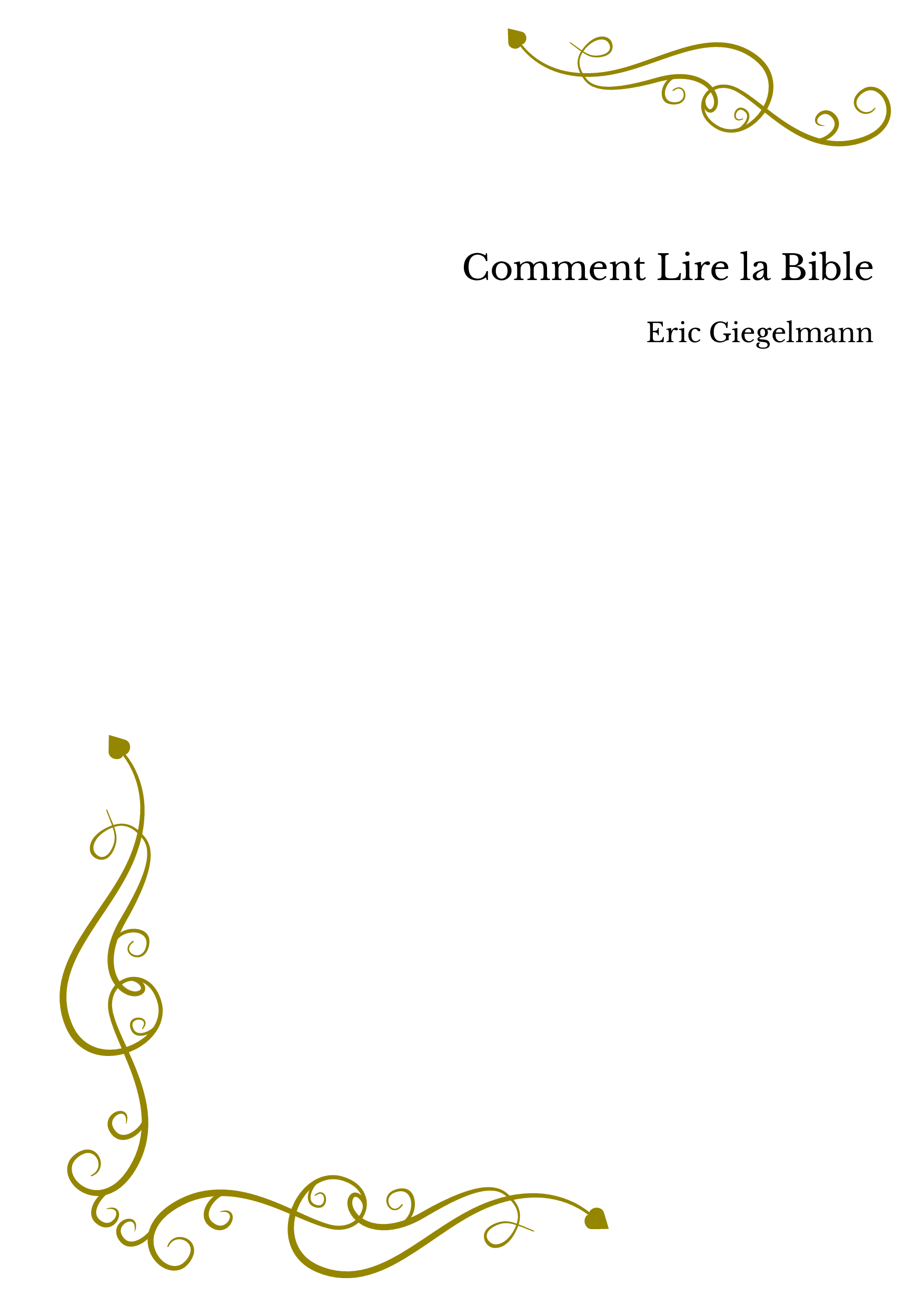 Comment Lire la Bible
