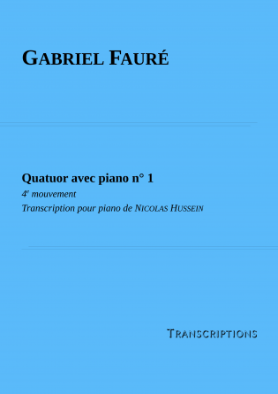 Quatuor n°1 (transcription pour piano)
