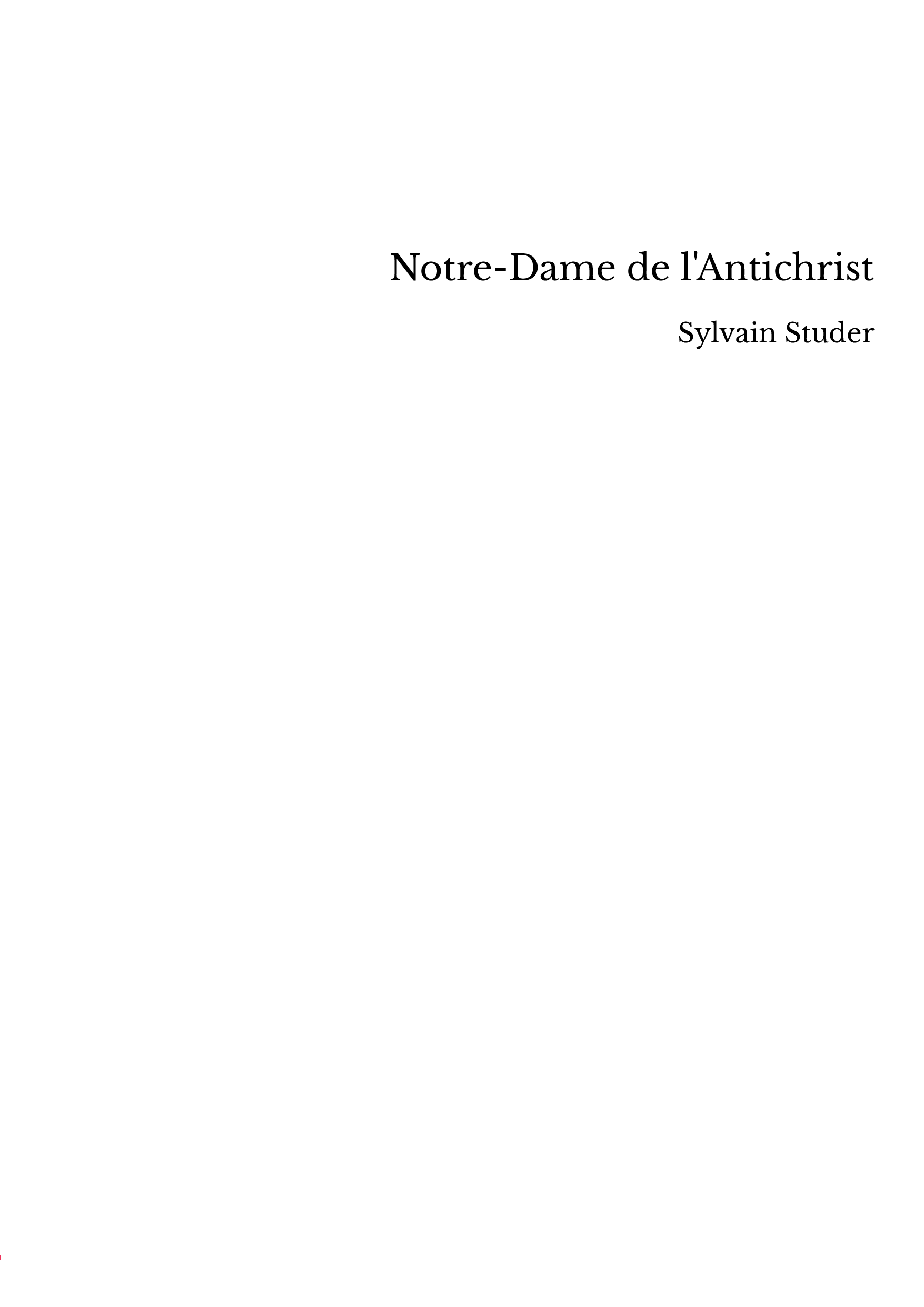 Notre-Dame de l'Antichrist