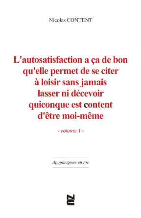 L'autosatisfaction a ça de bon...