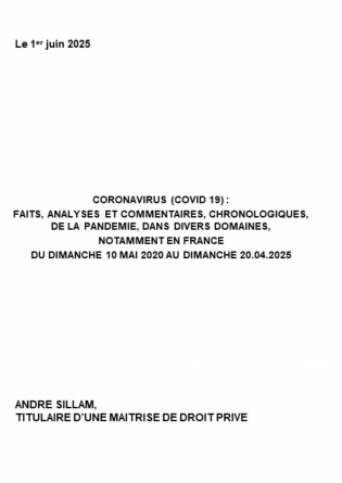 CORONAVIRUS du 10/5/2020 au 20/4/2025
