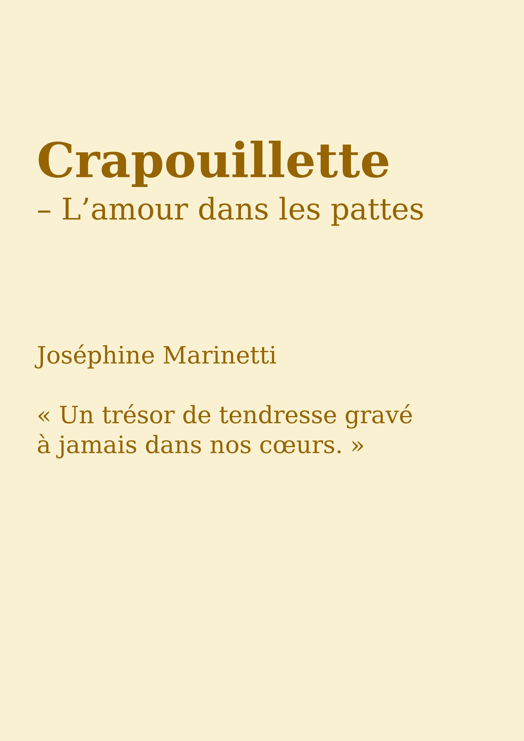 L'amour dans les pattes
