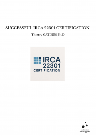 SUCCESSFUL IRCA 22301 CERTIFICATION 